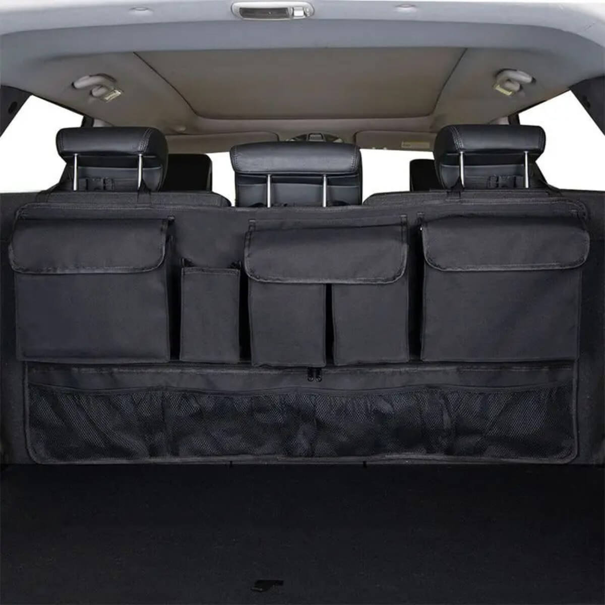 Rangement coffre voiture pliable multi compartiments noir Nettoyage facile grùce au tissu robuste traité
