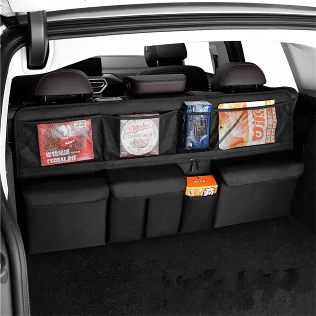 coffre de voiture de couleur Noir Matériau résistant et imperméable qui se nettoie d'un simple coup d'éponge