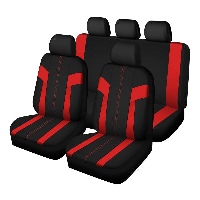 couvre siege automobile rouge ensemble complet protège intérieur