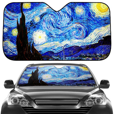 Pare-soleil-voiture-pare-brise-avant-nuit-étoilée-housses-voiture-protection-solaire-voiture