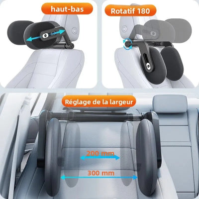 oreiller de voyage autorelaxhead réglable soutien cervical parfait s'adapte à toute morphologie