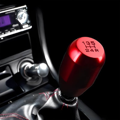 pommeau de vitesse acier inoxydable couleur rouge pommeau