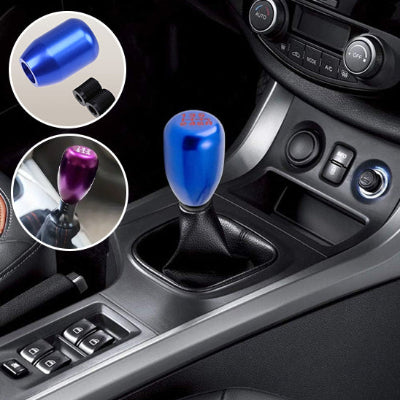 pommeau de vitesse levier manuel bleu inoxydable pommeau de vitesse