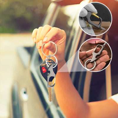 porte clés voiture multifonctionnel décapsuleur intégré