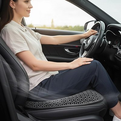 Coussin voiture ErgoComfort conception nid abeille