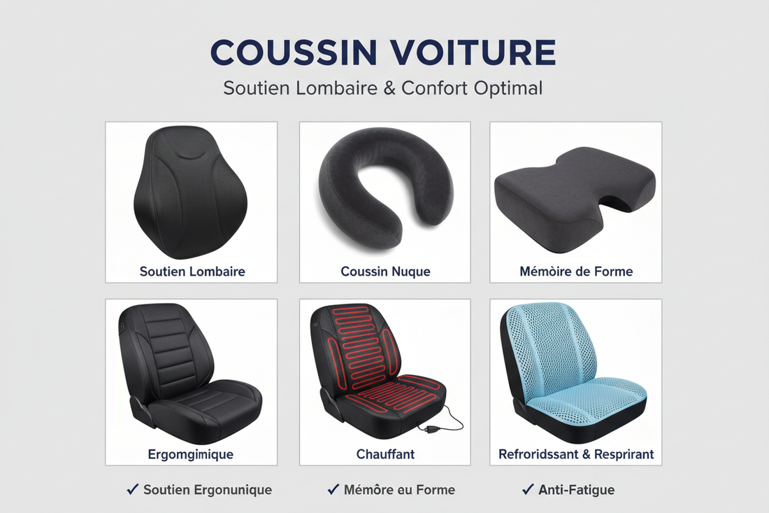 Coussin voiture 2025 - Guide complet des meilleurs modèles pour le confort en conduite