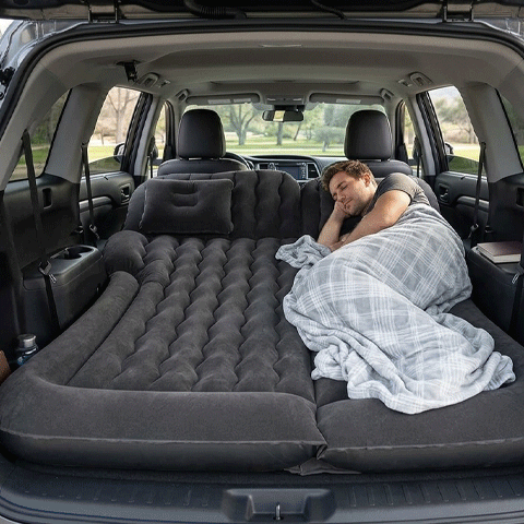 Matelas Gonflable Voiture Siège Arrière | Valve Intelligente & Oreiller