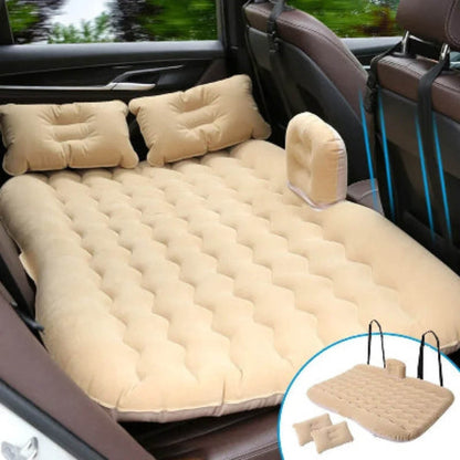 Matelas Voiture Gonflable 130x80cm | Appuie-Tête & Garde-Corps Inclus