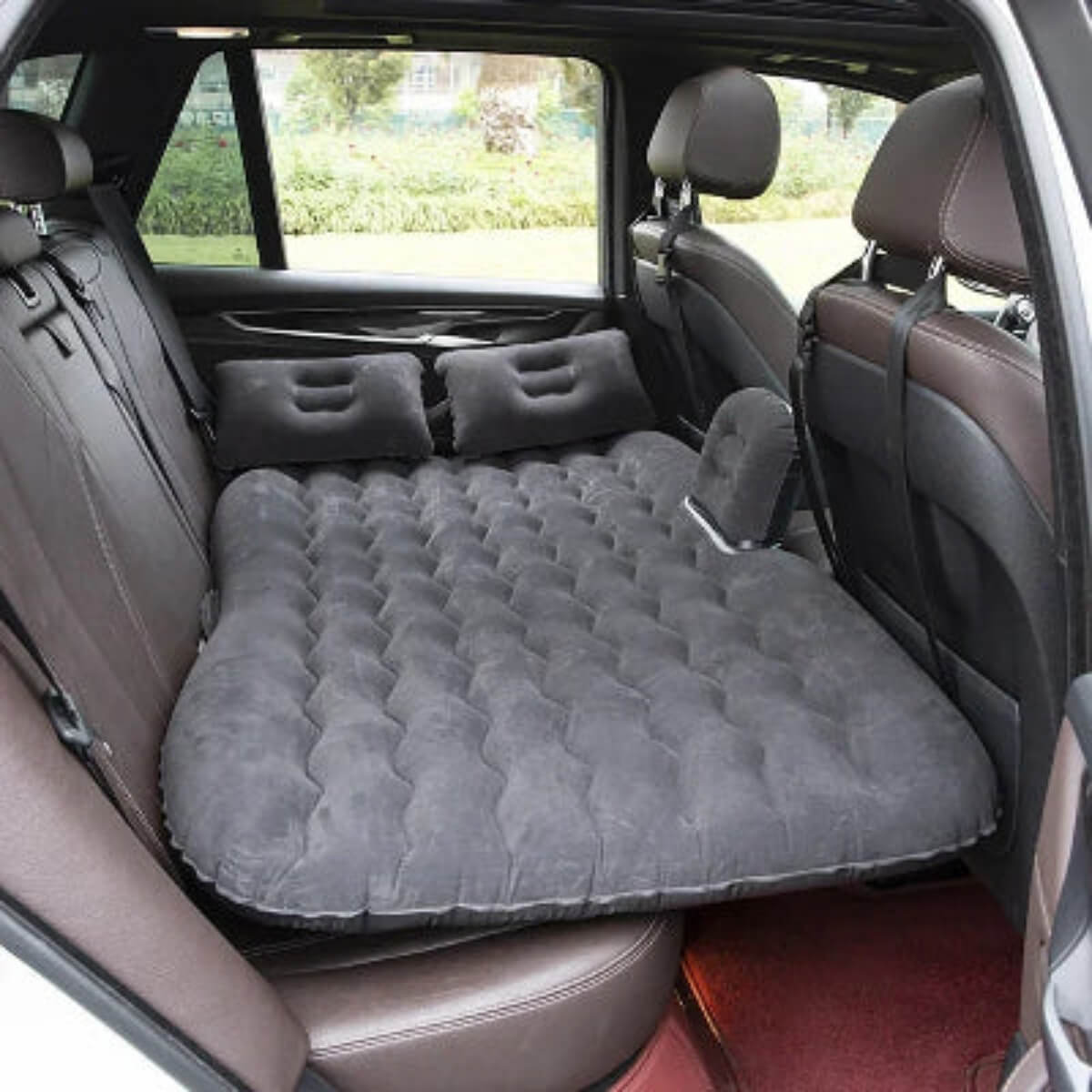Matelas Voiture Gonflable 130x80cm | Appuie-Tête & Garde-Corps Inclus