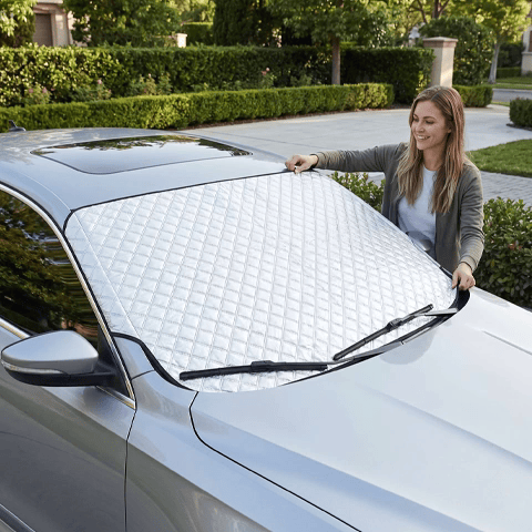 Pare soleil voiture Aluminium protection parebrise animation confort automobile 