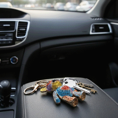 Porte clés voiture femme | Ourson Strass