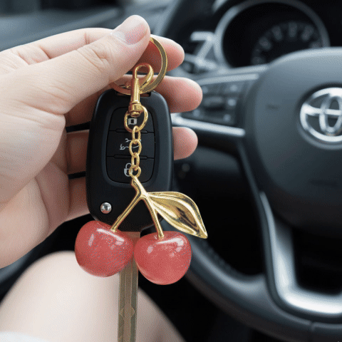 porte clé pour voiture cerise animation confort automobile