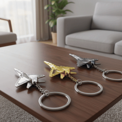 porte clé miniature avion de chasse  animation confort automobile 