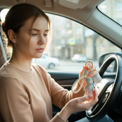 Porte-clé voiture femme | Élégance
