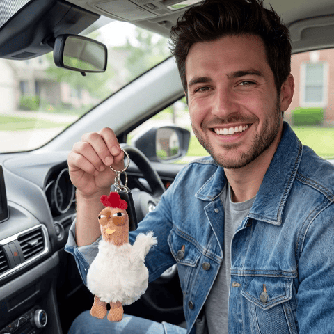 porte clé pour voiture peluche douce animation confort automobile