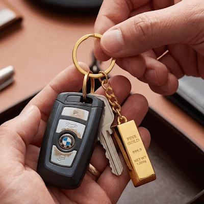 porte clé voiture de luxe premium animation confort automobile 