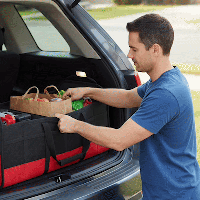 Rangement coffre voiture optimisation espace animation confort automobile