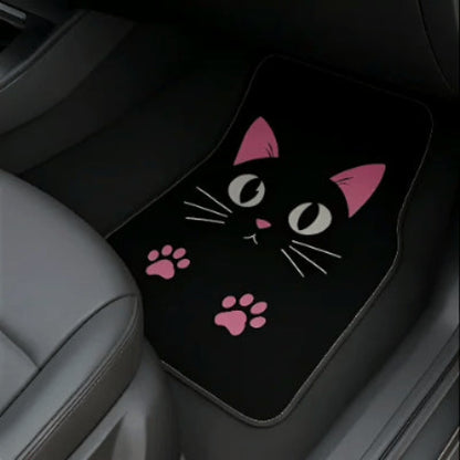 tapis voiture nordiques avec design chat rétro