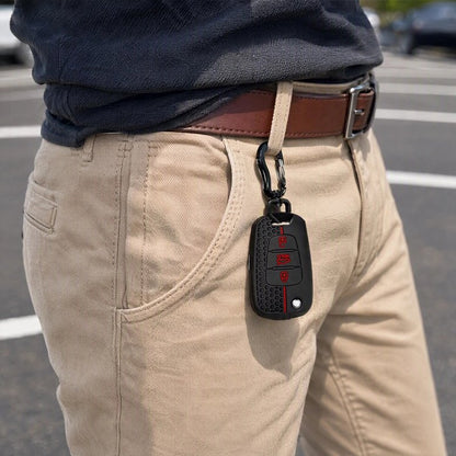 Coque clés de voiture compatible avec anneau porte-clés et mousqueton