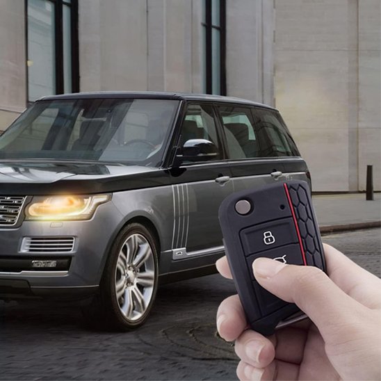 Coque de clé de voiture Découpes accès dégagé aux boutons verrouillage, coffre et déverrouillage