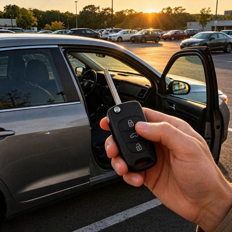 Coque de clé de voiture format compact et pliable facilitant le rangement 