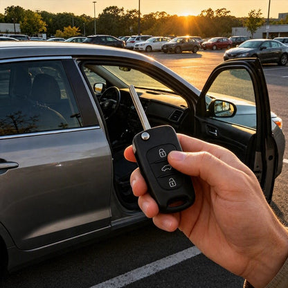 Coque de clé de voiture format compact et pliable facilitant le rangement 