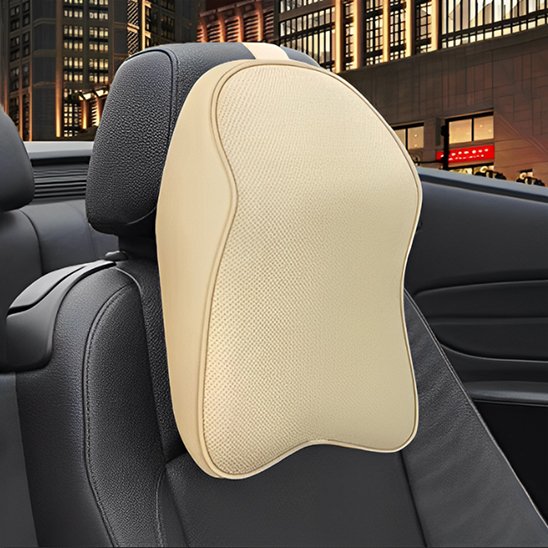 Coussin cervical oreiller de cou de voiture Mousse viscoélastique s'adaptant à la morphologie pour un confort personnalisé