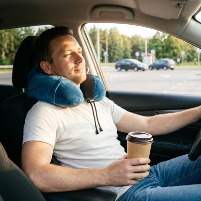 coussin cervical pour voiture Forme en U ergonomique Épouse parfaitement les contours du cou et maintient la tête dans une position naturelle 