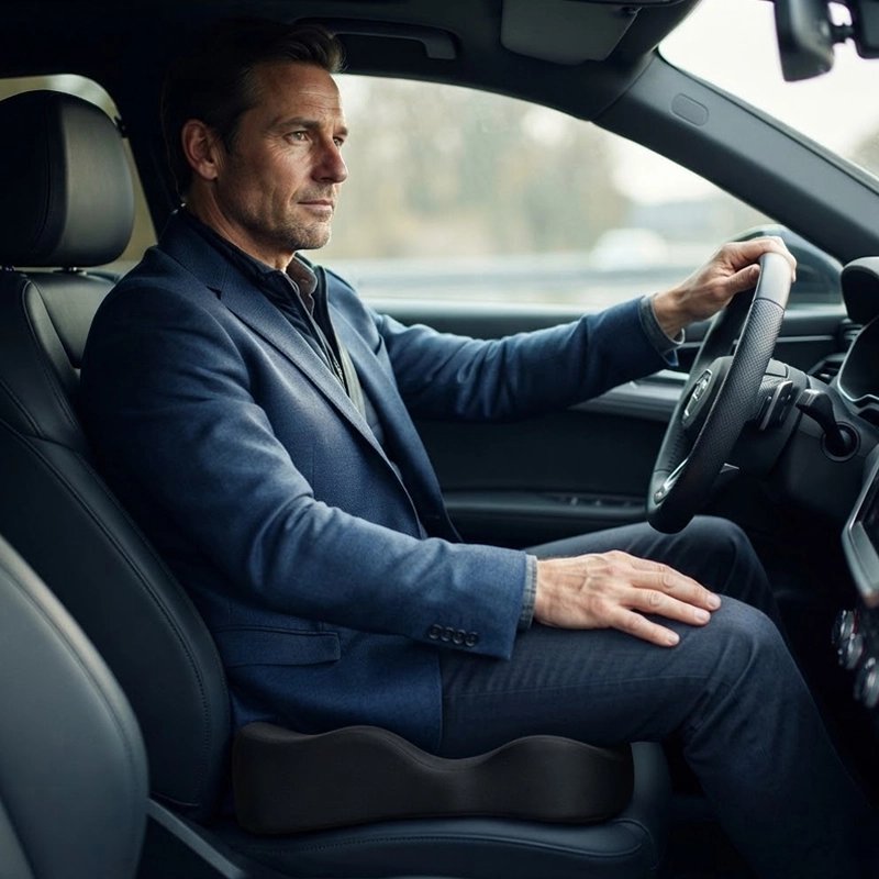 Coussin coccyx voiture bords relevés qui maintiennent les cuisses