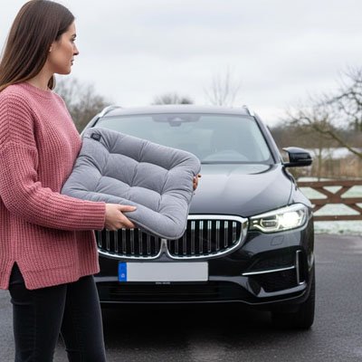 Coussin de voiture soulage les points de pression et réduit la fatigue dorsale pendant la conduite