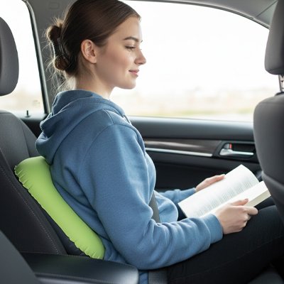coussin gonflable design compact et portable dégonflable en 5 secondes