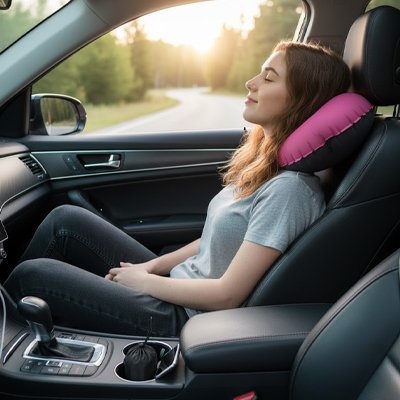 Coussin gonflable Positionnement polyvalent: utilisable siège conducteur ou passager  adapte différentes morphologies