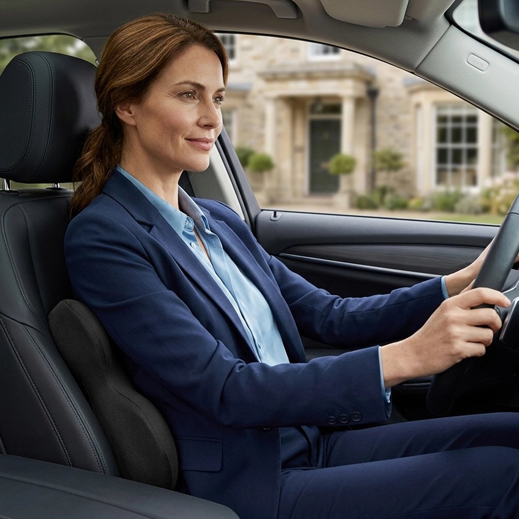 Coussin pour le dos en voiture Confort postural conception à sangle télescopique
