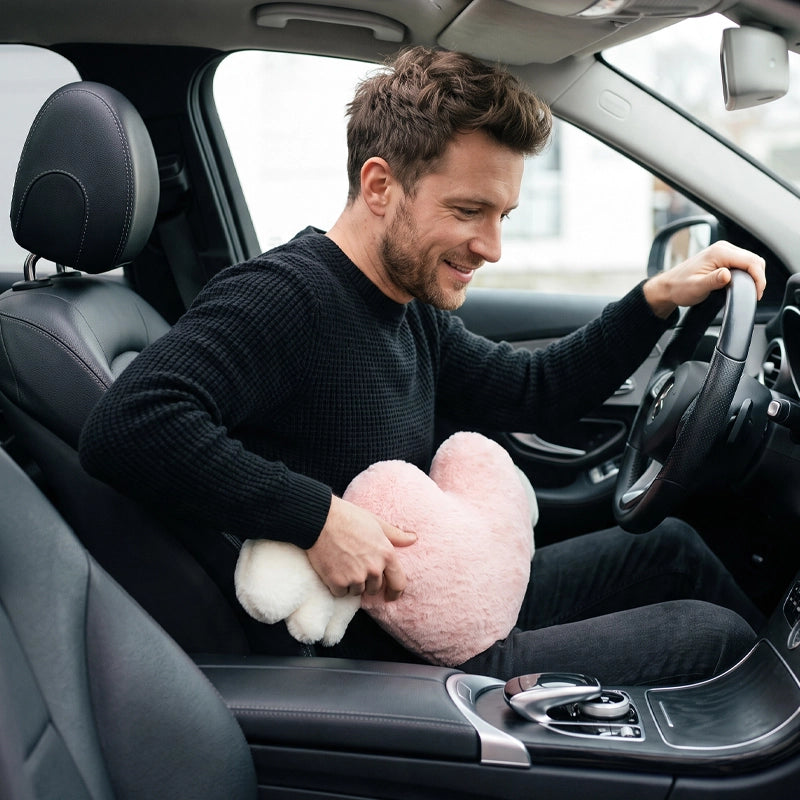 coussin dos voiture en forme de cœur 