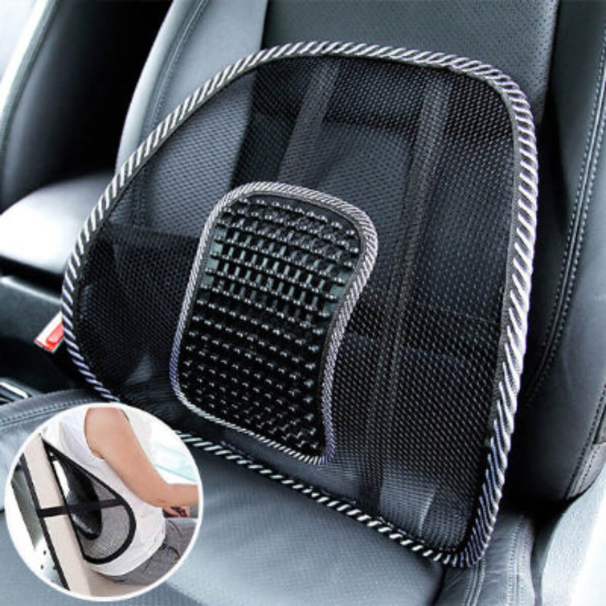 coussin lombaire voiture, respirant soutien réel adapter antidouleur