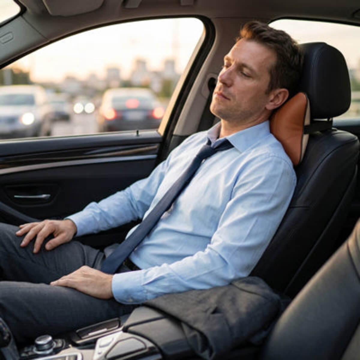 coussin nuque voiture marron universel compatibilité tous siège de véhicule confort 