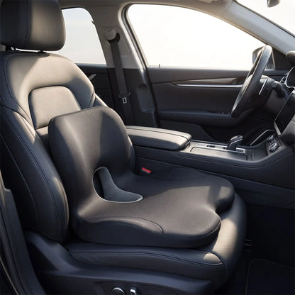 coussin voiture pour sciatique Noir soutien triple zones
