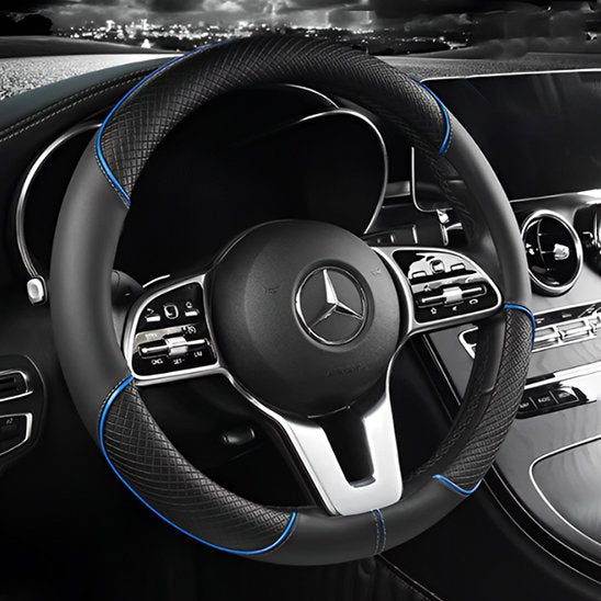 couvre volant  cuir système élastique sans démontage volant d'origine