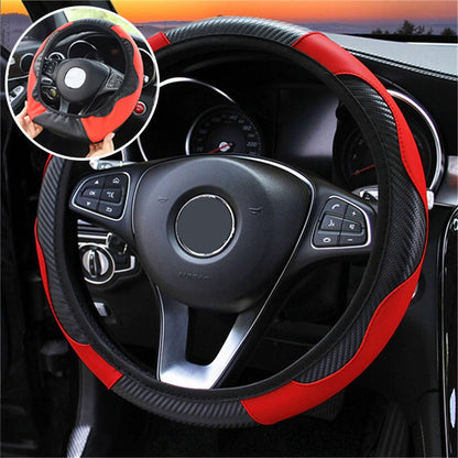 couvre volant en cuir voiture rouge