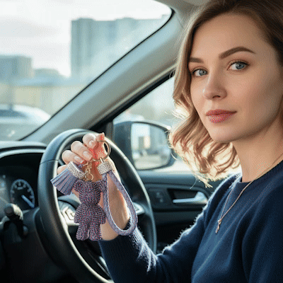 Porte-clé voiture femme | Élégance