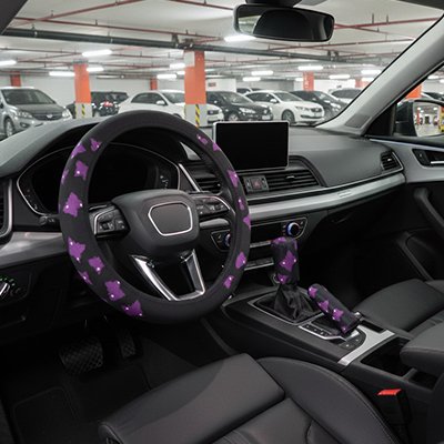 housse de volant de voiture Système élastique permettant un montage rapide 