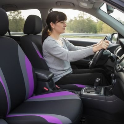 Housse siege pour voiture Ensemble complet de housses de siège de voiture en tissu Polyester