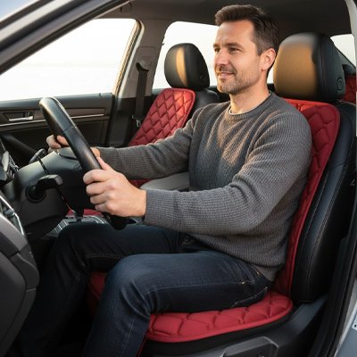 Housse siege pour voiture Épaisseur généreuse réduire fatigue dorsale