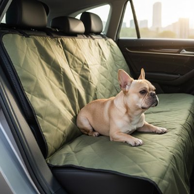 Housse voiture chien  Antidérapant Surface texturée maintenant l'animal en place durant les trajets      