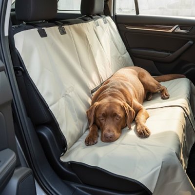 Housse voiture chien  Installation universelle adapte  majorité véhicules système fixation sangles ajustables   