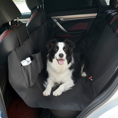 Housse voiture chien Installation universelle Fixation rapide sangles ajustables appuis-tête avant arrière 