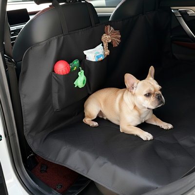 Housse voiture chien Protection intégrale Couvre ensemble banquette arrière remonte dossiers protection maximale