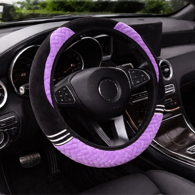 housse de volant douce peluche noire