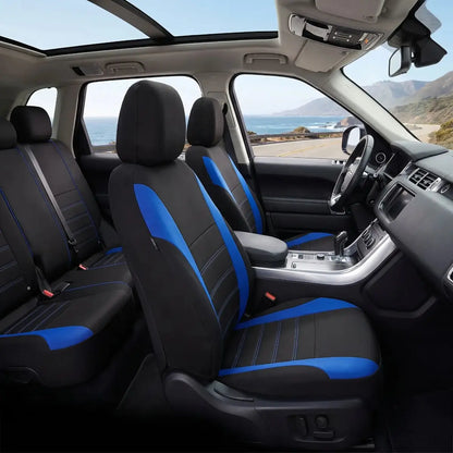 housse siege pour voiture bicolore noir bleu