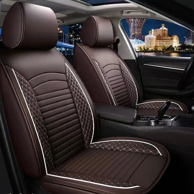 housse siège pour voiture cuir gris blanc 
